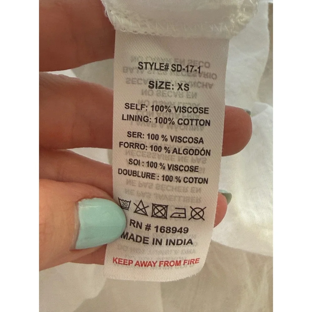 Altar'd State Floral Mini Dress XS Pastel Cottagecore Puff Sleeve - Picture 7 of 8